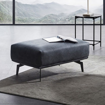 Nordic luxury living room into the house sofa design full dark gray cloakroom shoe changing stool real leather long low stool