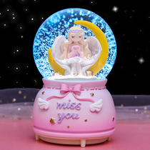 Girl crystal ball music box Dream Music Box night light rotating ten-year-old childrens little girl birthday gift ornaments