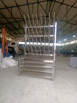 Stainless steel floor-standing water shoe rack for food factory Cold storage factory hanging shoe rack hanging loafers rack factory direct sales customization