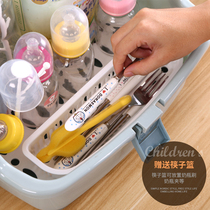 Thickened baby bottle storage box box drain drying shelf baby tableware milk powder storage with lid dust and antibacterial