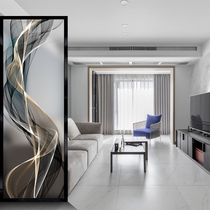 Light luxury glass screen partition Modern simple decoration Bedroom household occlusion net red living room entry Chinese entrance