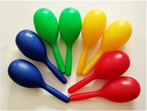 Plastic elliptical red sand hammer Olve heaven and earth number sandball children percussion instrument kindergarten music teaching aids
