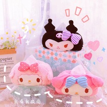 Pink cute little beauty demon paper towel box Paper towel set Car home paper box set