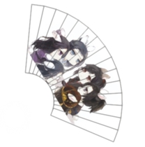 Dont envy hand-made glue drop film material transparent picture drop filler fan material (non-finished product)