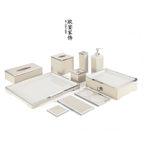 Five-star hotel emulsion bottle foam bottle hand sanitizer bottle tissue box item box bathroom set towel tray