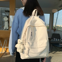 ins Wind Japanese High School schoolbag female college students canvas backpack Korean version of Harujuku junior high school backpack large capacity