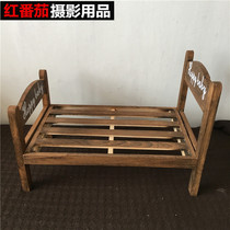 Newborn photography props small wooden bed full moon children photography props wooden baby photo retro modeling