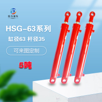 Hydraulic cylinder Hydraulic cylinder HSG 63 bore two-way hydraulic oil top cylinder Double stroke double action hydraulic cylinder can be customized
