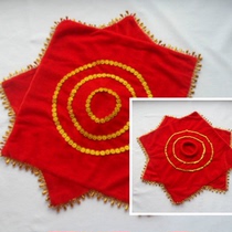 1 5 feet extra thick gold velvet dance hand towel two people turn silk flower Yangko handkerchief octagonal towel
