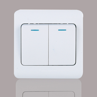 深圳四通松下睿景86型 二开两开双控电源灯开关两位双联面板按钮