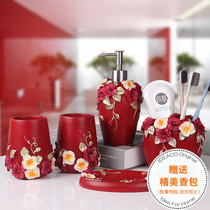 Newly married gift bathroom five-piece bathroom kit bathroom kit toilet set mouth mug for friends