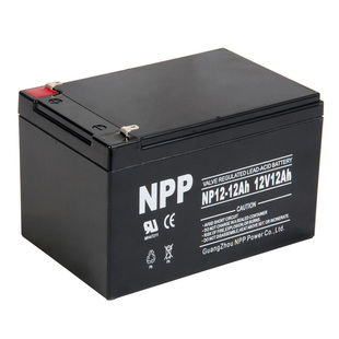 npp 耐普蓄电池 np12-12 12v12ah ups电源应急灯免维护铅酸电瓶