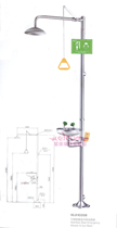  WJH0358 Composite emergency shower eye washer Stainless steel composite eye washer Spray factory eye washer