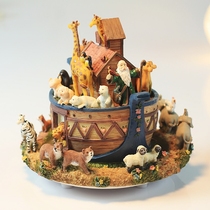 Animal Noahs ark rotating music box music box creative boutique decoration Tanabata Festival gifts for goddess children
