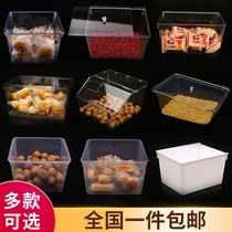 Supermarket snack box Leisure candy plastic display box Food box Bulk candy dried fruit box Transparent with lid