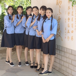 男女民国学生装女五四青年女装民国风复古毕业服班校服合唱演出服