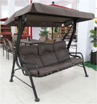 Outdoor swing furniture garden courtyard swing chair Outdoor Leisure swing with roof waterproof three
