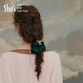 Shopping mall same style shes Van Gogh Sunward Journey Gift Box Mulberry Silk Pleated Hair Tie Large Intestine Circle Simple Headdress