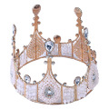 Boutique cake baking decoration bride European-style alloy lace crown birthday accessories handmade queen round headdress