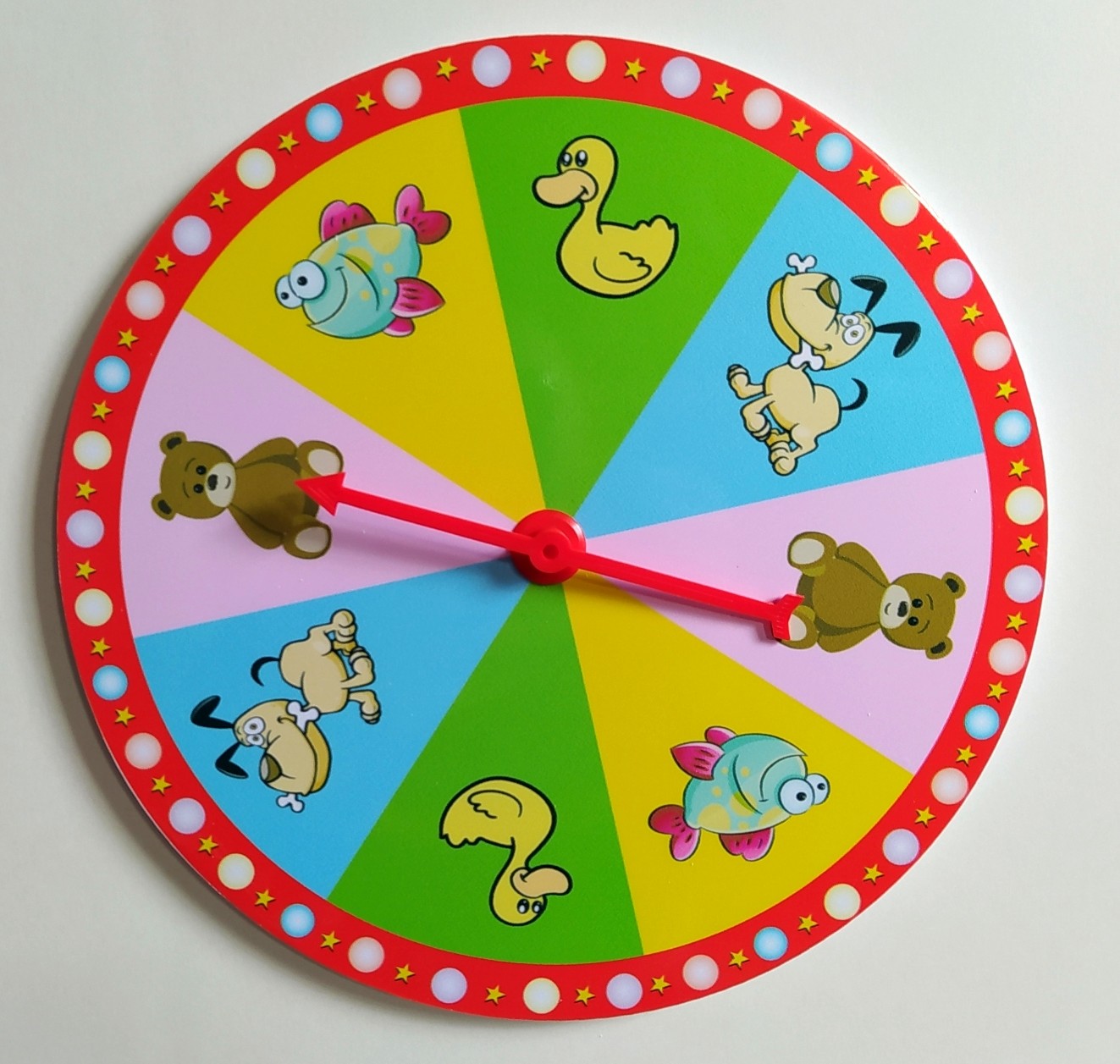 壁挂指针转动小转盘便携游戏平放摇奖重复写