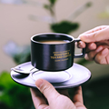 Italian concentrated afternoon tea cup European and American style small coffee cup with saucer and spoon set Exquisite Espresso ceramic cup