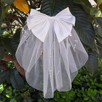 Veil beautiful bow short hair short headdress bridal wedding dress accessories and make-up headdress