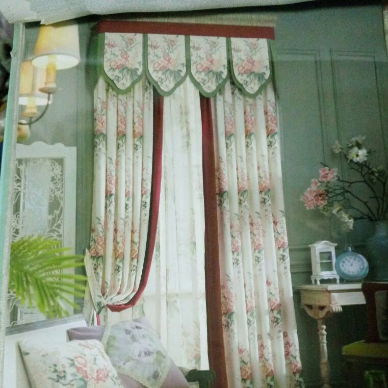 永信布艺现代窗帘简约客厅卧室遮光布棉麻成品落地窗可订做