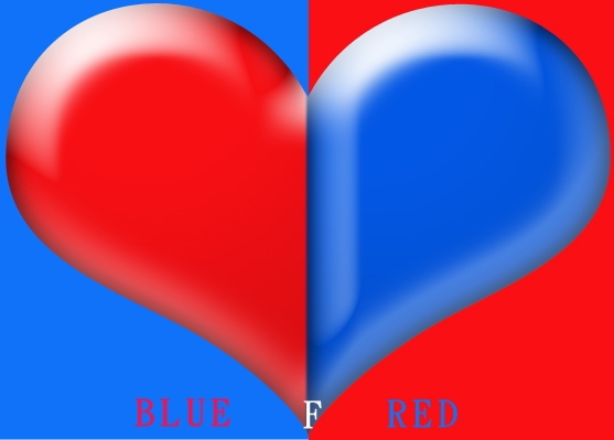 Blue F Red