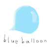 蓝色的球 blue balloon for handicraft + illustration