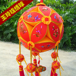 广西纯手工绣球 大型绣球 开业庆典 收藏纪念 精品绣球 50cm 带球