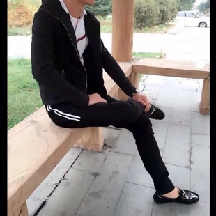 快手红人二公子猴哥同款裤子刘叉叉天佑小脚裤社会小伙修身休闲裤