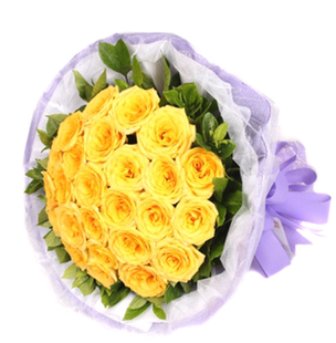 上海鲜花速递全国配送33朵黄玫瑰鲜花生日恋爱花束花店送花 新品上架