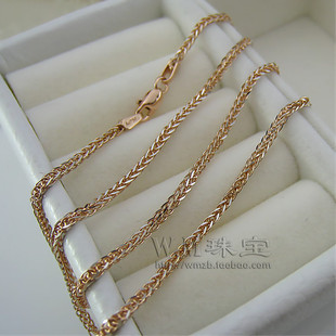 意大利 750真金加粗18k玫瑰金闪白肖邦项链40/45/50/55cm 新品上架