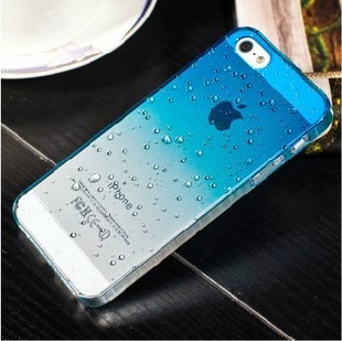 包邮苹果iphone4/4s保护套iphone5/5s手机壳渐变设备透明色有限公司雨滴时上智能化海鼎工程图片