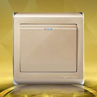 王邦v70一开双控开关带银边香槟金开关墙壁面板 新品上架