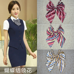 银行酒店宾馆服务员空姐领结女职业正装领花学生蝴蝶结领巾包邮 新品