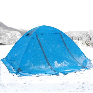 户外野营双人双层四季防暴雨加厚防寒旅行帐篷背包客登山西藏露营