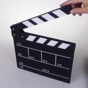 木制 大号电影拍板 打板 拍照 影楼道具 导演板 场记板 黑色送笔