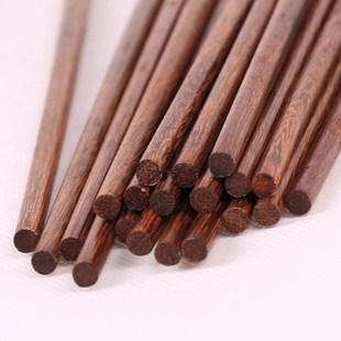 天然上等进口优质鹧鸪豆木筷鸡翅木筷原木实木筷子家用十双装 新品