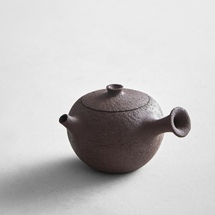 林泉山房 包邮宜兴 全手工茶壶 功夫茶具茶道粗陶 侧把紫砂急须壶