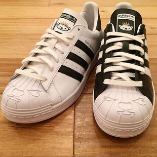 adidas superstar三叶草女鞋nigo小熊贝壳头男鞋板鞋s83386/83387图片