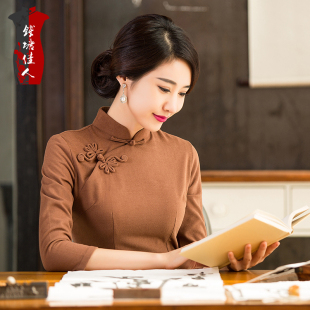 复古旗袍女人_穿旗袍的女人简笔画_女人花旗