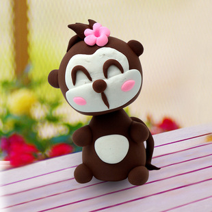 厂家批发橡皮泥12生肖猴玩具动漫原型 创意超轻粘土益智玩具 新品上架