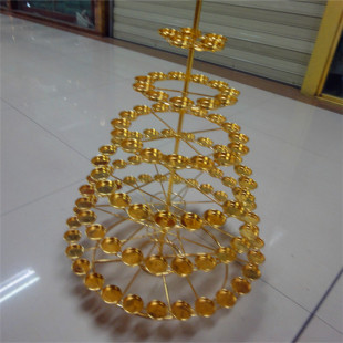 佛教用品 七层108盏小莲花梅花酥油灯架 灯座 蜡烛台 佛灯供灯图片