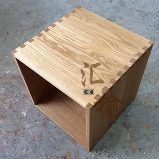 实木方格老榆木简约宜家方格 实木茶叶架置物架 办公室收纳木方格