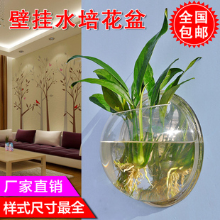 欧式壁挂花盆 创意客厅玻璃挂式个性迷你水花盆 水培花盆挂壁鱼缸