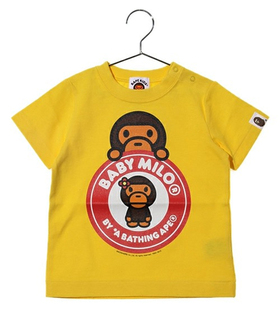 2014潮牌bape baby milo圈圈小花女友潮宝男女童纯棉短袖t恤童装 新品