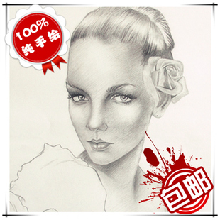 肖像漫画定制彩铅画素描真人人像物语画漫画纯手绘彩云代画礼物人物照片国画像图片
