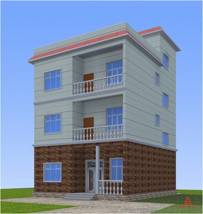 路边楼房设计图 农村房屋设计 新村村自建房设计图 建筑设计图