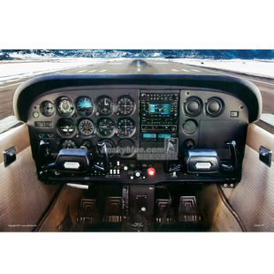 凯蓝赛斯纳cessna 172 座舱实景(跑道版) 挂图海报〓航校单发 新品